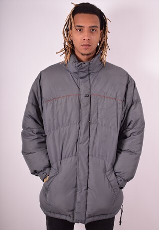 NIKE MENS VINTAGE PADDED JACKET XL GREY 90S