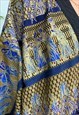 BLUE EGYPTIAN KIMONO ROBE DRESSING GOWN LOUNGEWEAR