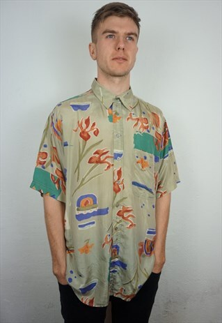 PURE SILK PATTERNED SHIRT