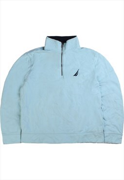 Vintage  Nautica Sweatshirt Quarter Zip Heavyweight Collar
