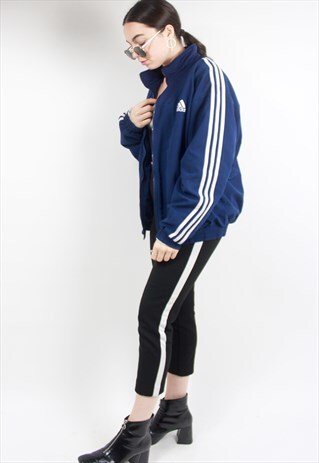 90'S RETRO BLUE & WHITE TRACK JACKET