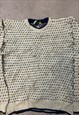 VINTAGE L. L. BEAN KNITTED JUMPER ABSTRACT PATTERNED SWEATER