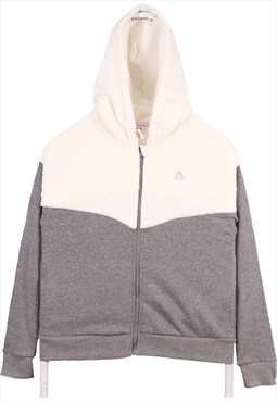 Vintage 90's Reebok Hoodie Spellout Logo Zip Up Sherpa