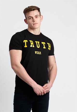 YELLOW ON BLACK T R U T H TSHIRT