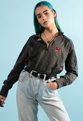 VINTAGE ADIDAS 1/4 ZIP TRACK TOP
