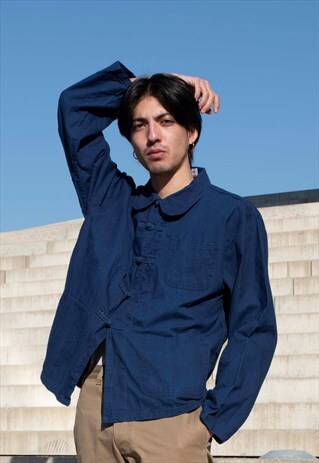 VINTAGE BLEU DE TRAVAIL UNISEX KIMONO "BLEU DE CHINE"