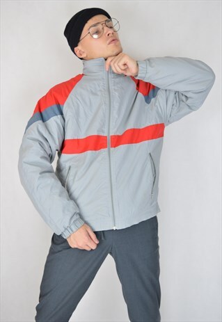 VINTAGE TWO COLOUR RAVE PUFFER JACKET
