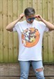 VINTAGE 2003 DATED LOONEY TUNES T SHIRT IN WHITE