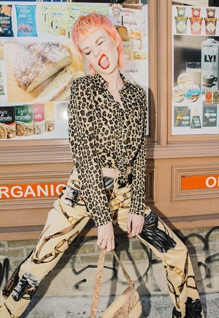 RARE VINTAGE 90'S FENDI LEOPARD PRINT SHIRT