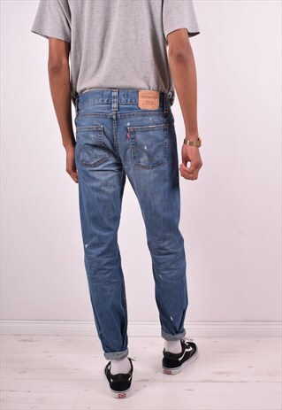 LEVI'S 506 MENS VINTAGE JEANS W34 L32 BLUE 90S