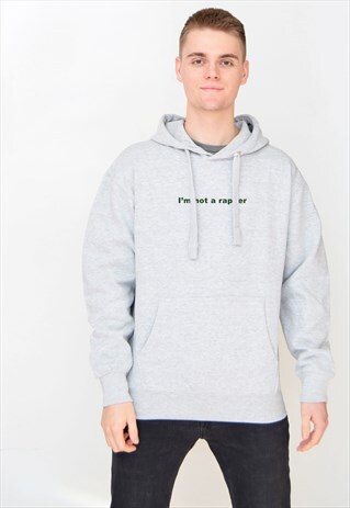 GREY I'M NOT A RAPPER (GREEN) HOODIE