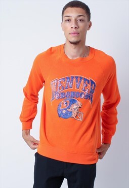 80s Champion Denver Bronchos Orange sweatshirt 
