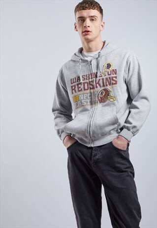 VINTAGE WASHINGTON REDSKINS ZIP-UP HOODIE