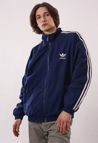 VINTAGE MENS ADIDAS ORIGINALS WINDBREAKER TRACK SUIT JACKET