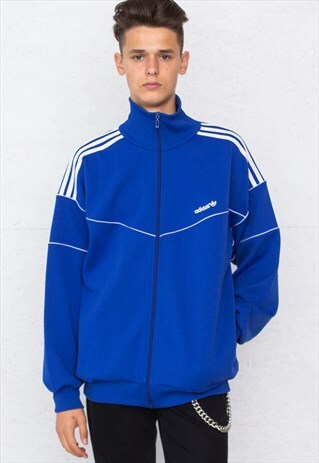 VINTAGE BLUE ADIDAS TRACK JACKET
