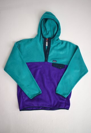 VINTAGE 90S PATAGONIA TURQUOISE PURPLE SYNCHILLA FLEECE