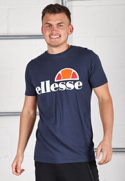 Vintage Ellesse T-Shirt in Navy Short Sleeve Tee Small