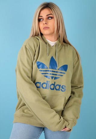VINTAGE ADIDAS HOODIE IN GREEN NH54