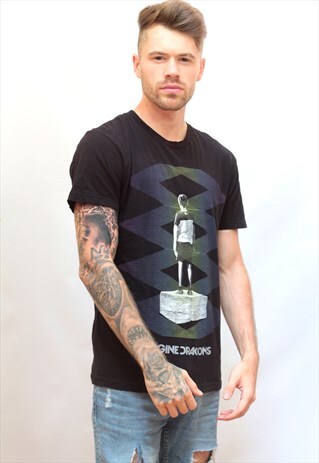VINTAGE BLACK GRAPHIC 'IMAGINE DRAGONS' T-SHIRT