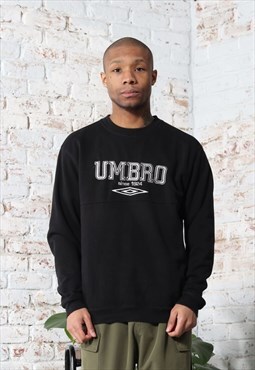 Vintage Umbro Crewneck Spellout Logo Sweatshirt Black