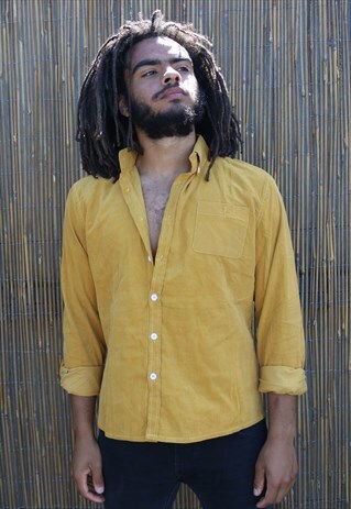 VINTAGE TEXTURED MUSTARD SHIRT