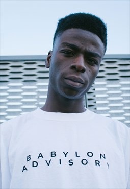  Baad t-shirt white classic BABYLON ADVISORY