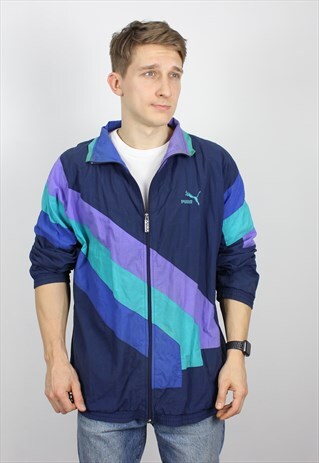 VINTAGE MENS PUMA TRACK TOP SUIT JACKET