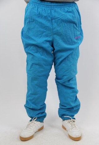 VINTAGE LOTTO TURQUOISE SHELL TRACKSUIT BOTTOMS