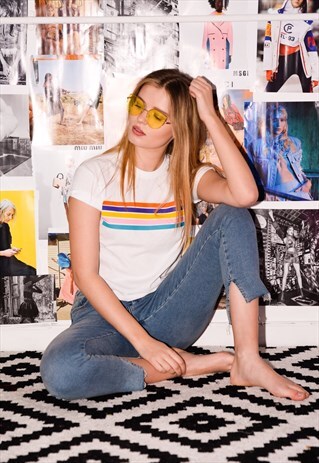 STRIPE WHITE T SHIRT