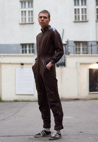 VINTAGE HIGH FASHION LEATHER FULL BODYSUIT