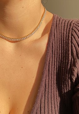 Crystal Rhinestone BSL Choker Necklace 