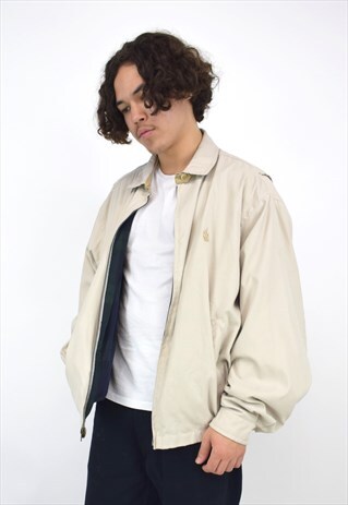 VINTAGE 90'S NAUTICA BEIGE ZIP UP JACKET