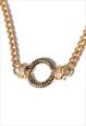 BLACK LINKLOCK GOLD CURB CHAIN WATERPROOF NECKLACE