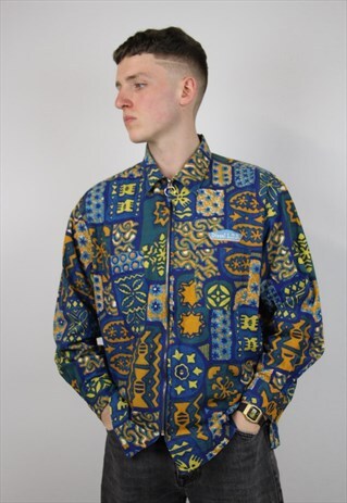 VINTAGE 90'S DIESEL PATTERNED SHIRT JACKET