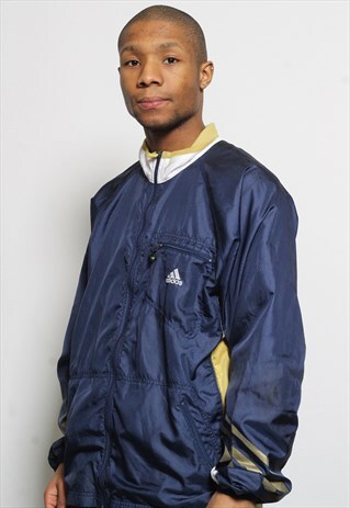 VINTAGE ADIDAS LOGO TRACK JACKET BLUE