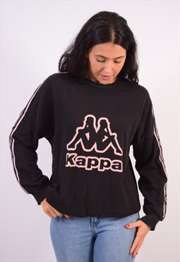 Vintage Kappa Sweatshirt Jumper Black