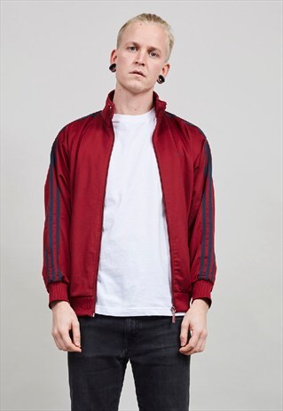 VINTAGE ADIDAS 90'S BURGUNDY TRACKSUIT SPORTS JACKET