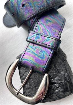 Vintage Rainbow Chameleon Cyber Belt 