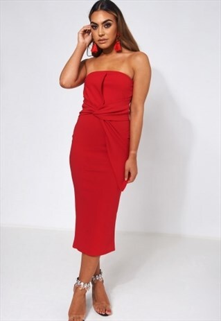 DARCY RED BOW DRESS