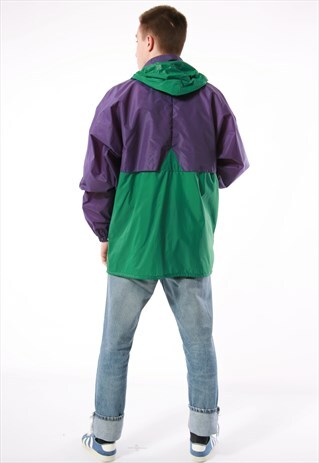 90S VINTAGE K-WAY WATERPROOF OLDSCHOOL HOODED JACKET 13848