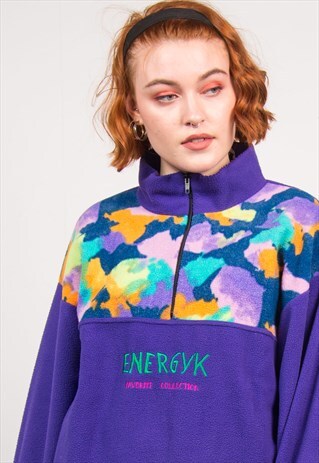 VINTAGE QUARTER ZIP FLEECE JUMPER