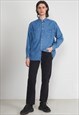 Vintage Blue Denim Long Sleeve Shirt