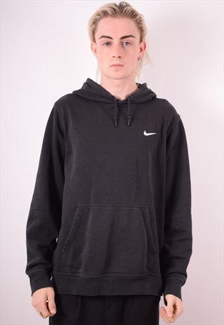 NIKE MENS VINTAGE HOODIE JUMPER XL BLACK 90S