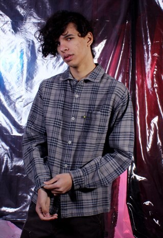 VINTAGE THE NORTH FACE BROWN AND GREY THICK SHIRT