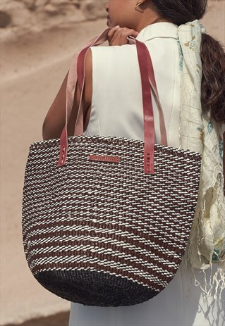 SISAL HANDBAG NATURAL STRAW SHOULDER BAG SUMMER BEACH BAG