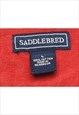 BEYOND RETRO VINTAGE SADDLEBRED RED CLASSIC CORDUROY SHIRT -