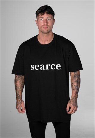 SEARCE OVERSIZED FESTIVAL T-SHIRT - BLACK