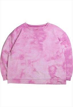 Vintage  Hanes Sweatshirt Tie Dye Crewneck Pink XLarge