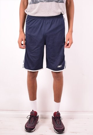REEBOK MENS VINTAGE SHORTS MEDIUM BLUE 90S