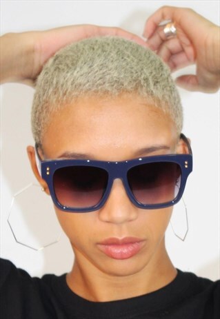 SQUARE SUNGLASSES - DEEP BLUE